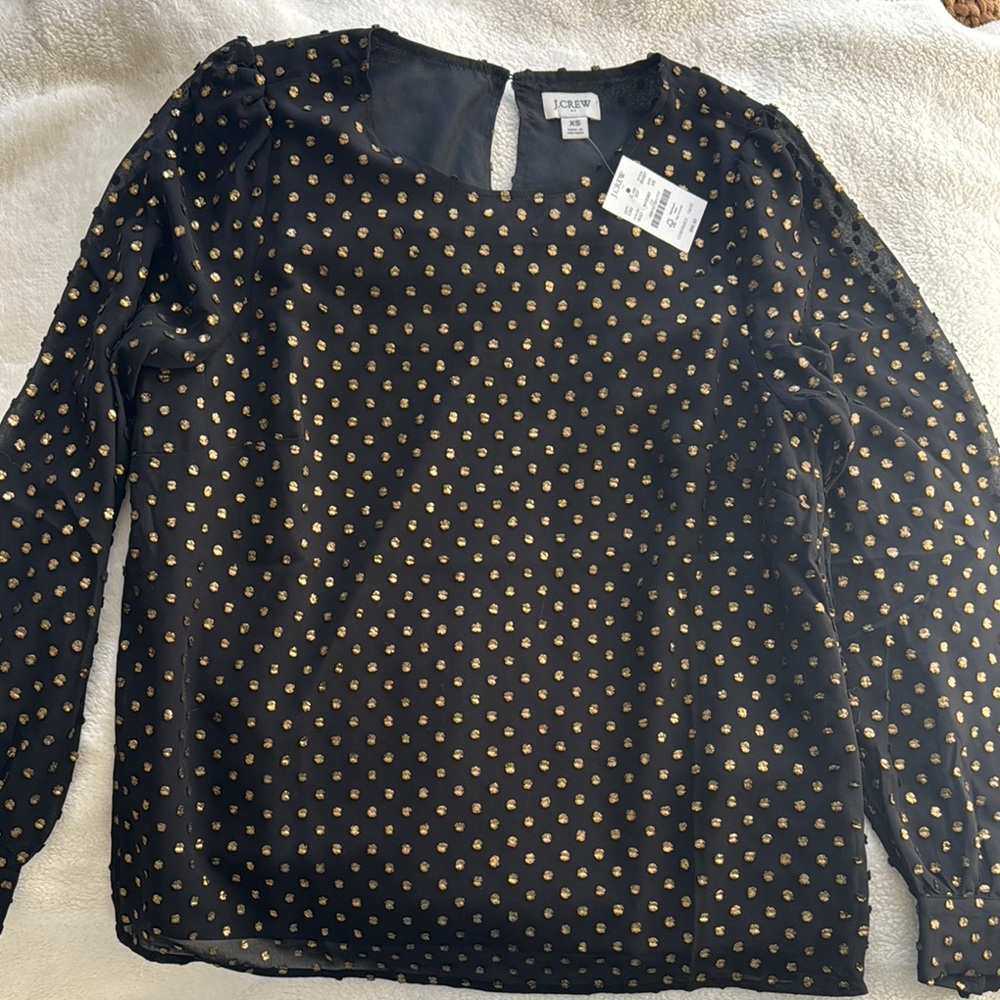 Black and Gold Women's Blouse Brand New